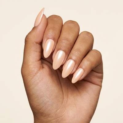 Pêssego Pérola Amendoado Médio Press Ons De Gel Suave