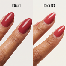 Press-on nails no dia 1 e no dia 10