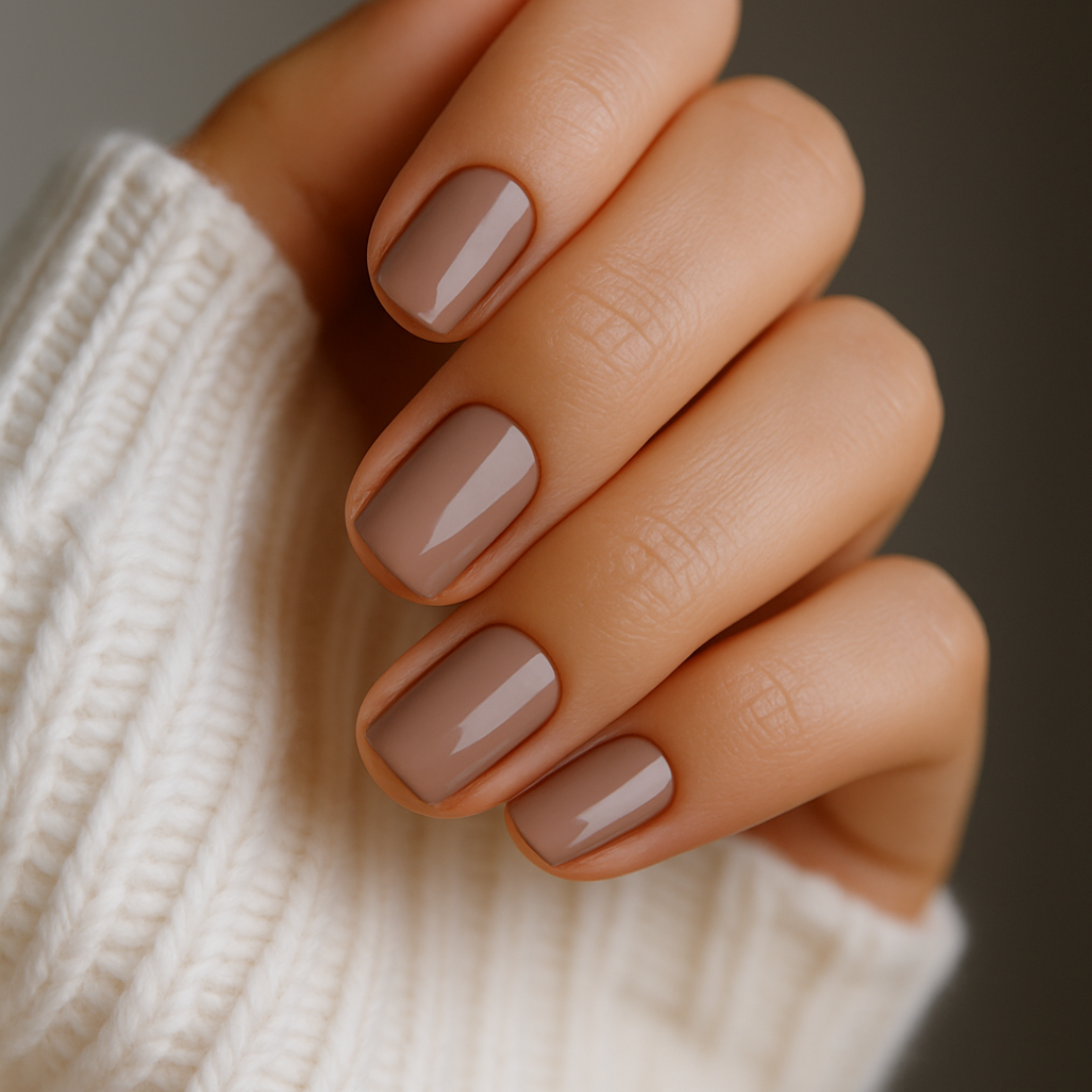 Tom Mocha Almondo Press Ons De Gel Suave