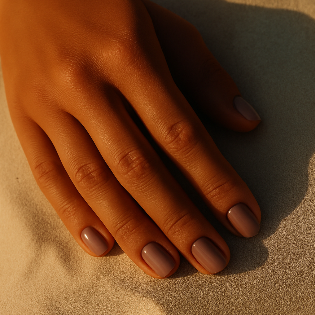 Tom Mocha Almondo Press Ons De Gel Suave