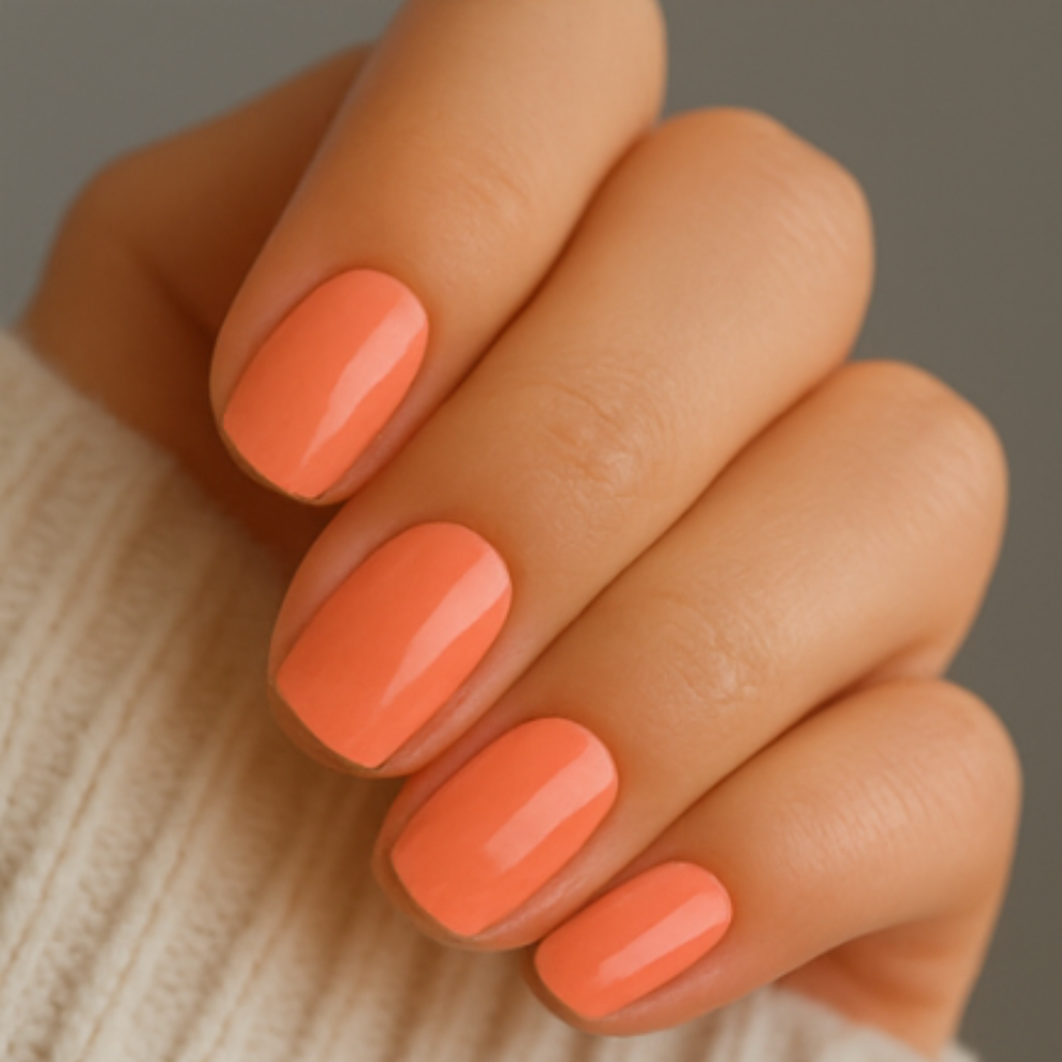Toque de Pêssego Oval Press Ons De Gel Suave