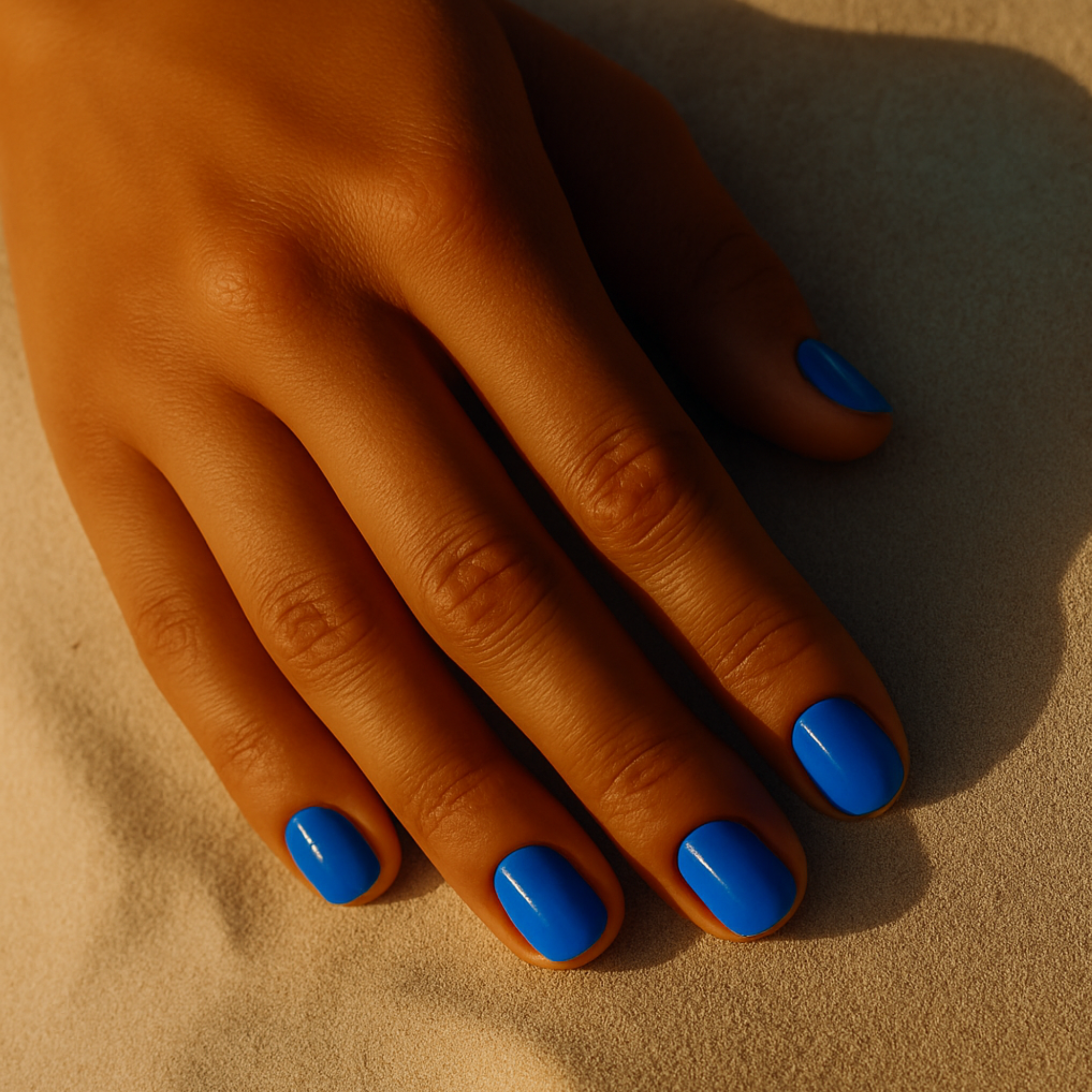 Turquesa Celeste Almomdo Press Ons De Gel Suave