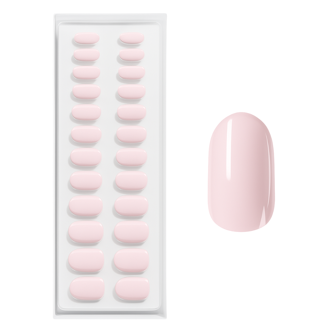 Flor de Rosa Oval Press Ons De Gel Suave
