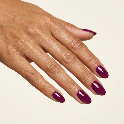 Ameixa press-on nails — mão aberta