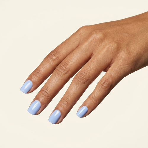 Azul Bebé press-on nails — mão aberta