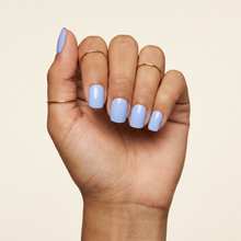Azul Bebé press-on nails — vista de cima