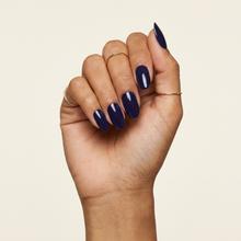 Azul Meia-Noite press-on nails — vista de cima