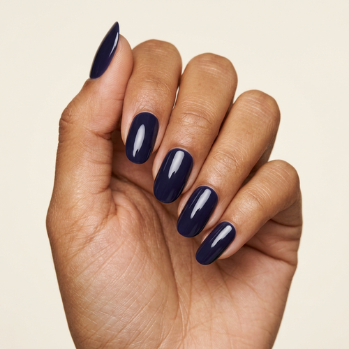 Azul Meia-Noite - press-on nails, Oval