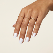 Branco Leitoso press-on nails — vista de cima