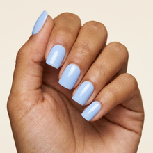 Azul Bebé - press-on nails, Quadrado Curto