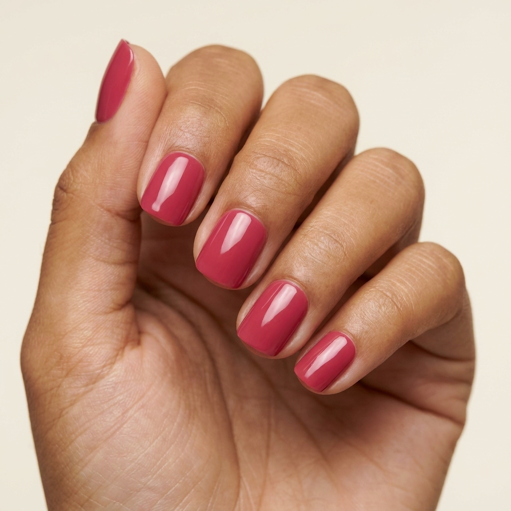 Framboesa - press-on nails, Quadrado Curto