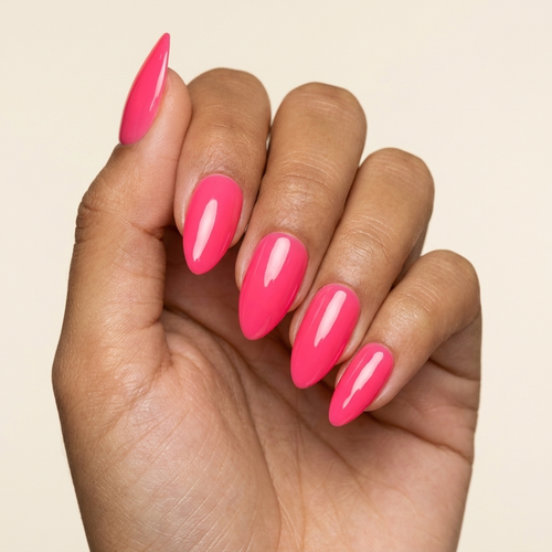 Pink Vibrante - press-on nails, Amendoado