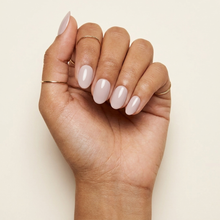 Nude Brilhante press-on nails — vista de cima