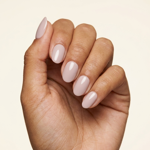 Nude Brilhante Oval Curto Press Ons De Gel Suave