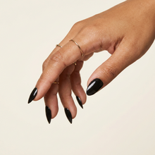 Preto press-on nails — vista de cima