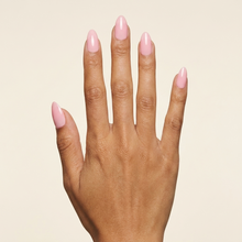 Rosa Bebé Brilhante press-on nails — mão aberta