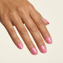 Rosa press-on nails — mão aberta