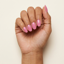 Rosa press-on nails — vista de cima