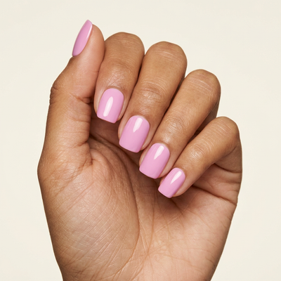 Rosa Suave Quadrado Curto Press Ons De Gel Suave