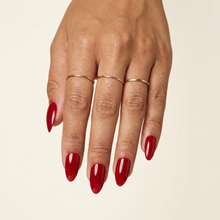 Vermelho Cereja press-on nails — vista de cima